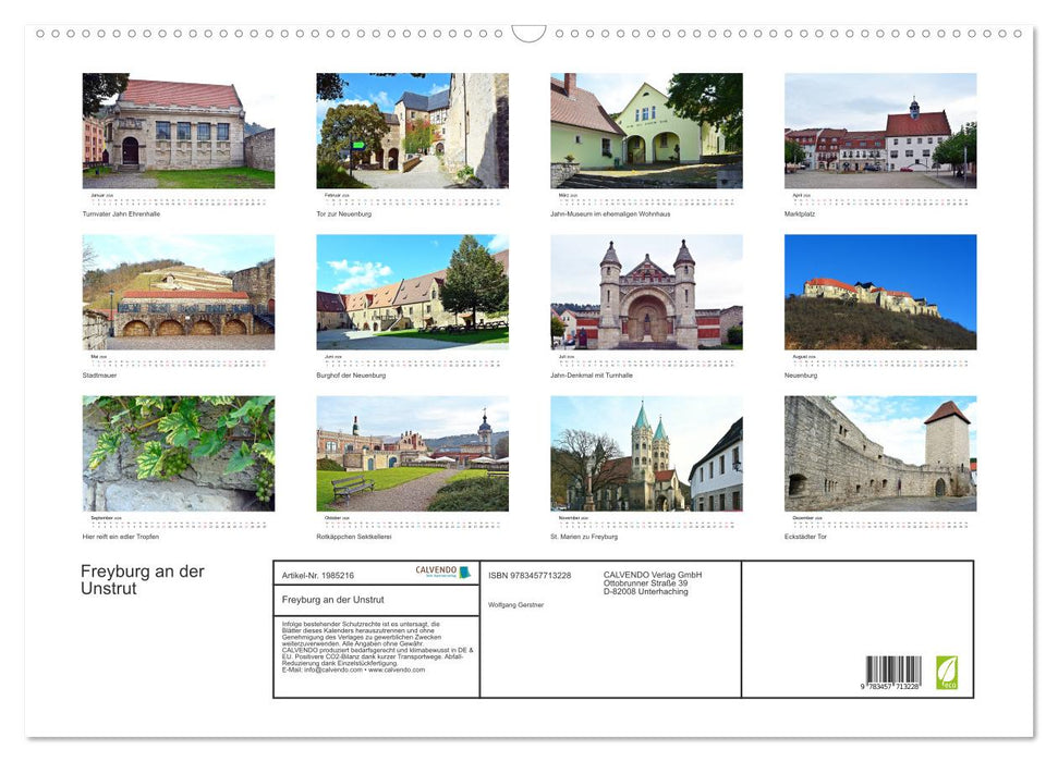 Freyburg an der Unstrut (CALVENDO Wandkalender 2026)