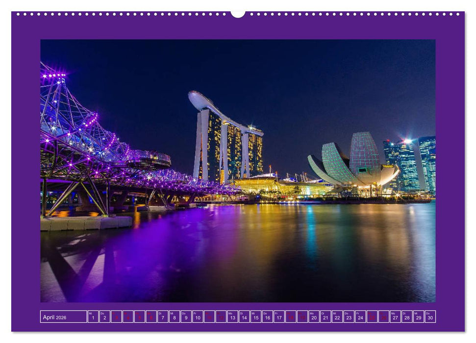 Metropolen - Asiens schönste Städte bei Nacht (CALVENDO Premium Wandkalender 2026)