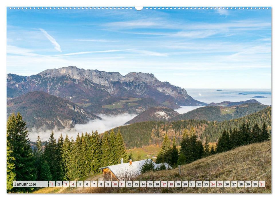 Wanderparadies Bayerische Alpen (CALVENDO Premium Wandkalender 2026)