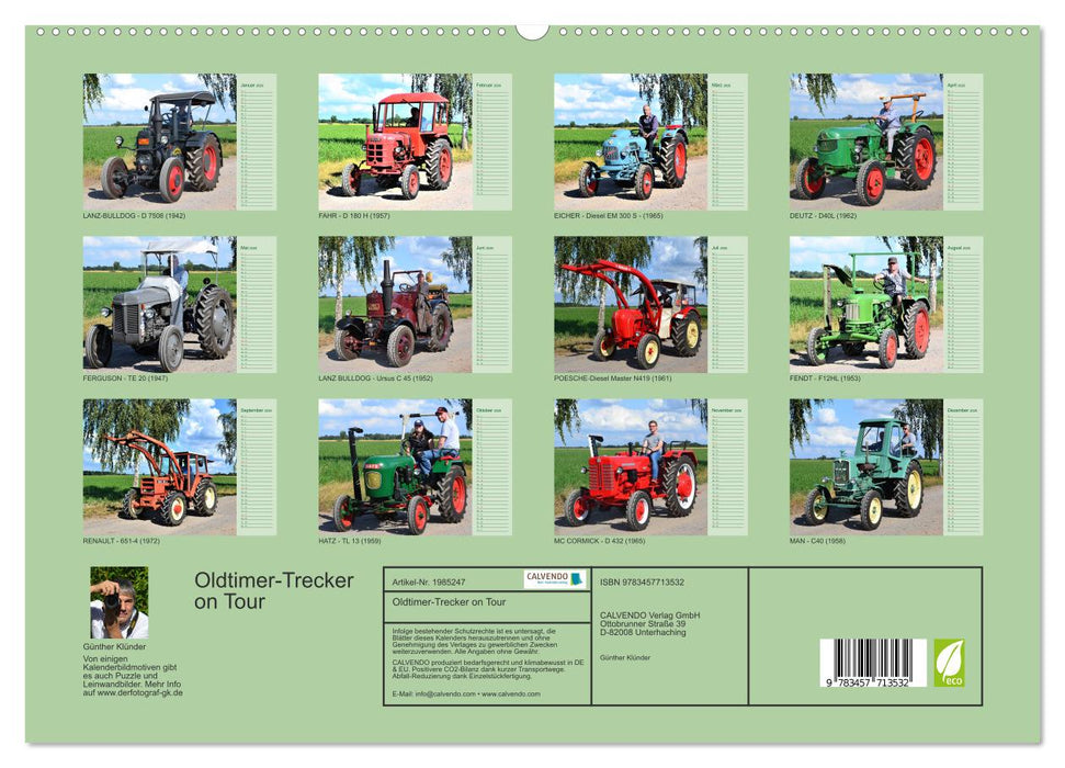 Oldtimer-Trecker on Tour (CALVENDO Premium Wandkalender 2026)