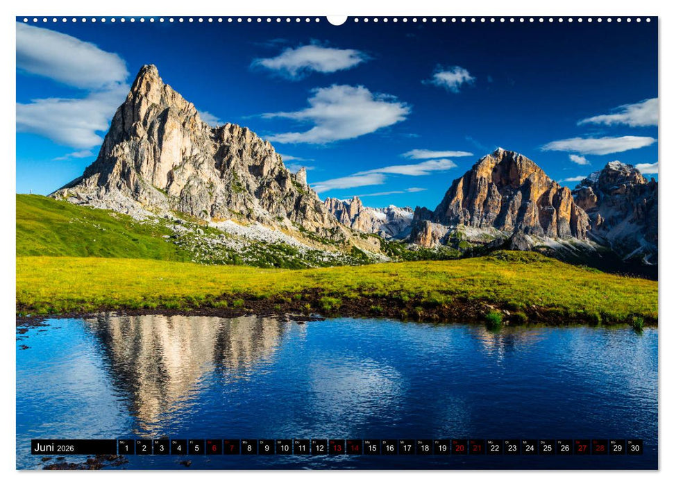 Bergseen in den Dolomiten (CALVENDO Premium Wandkalender 2026)