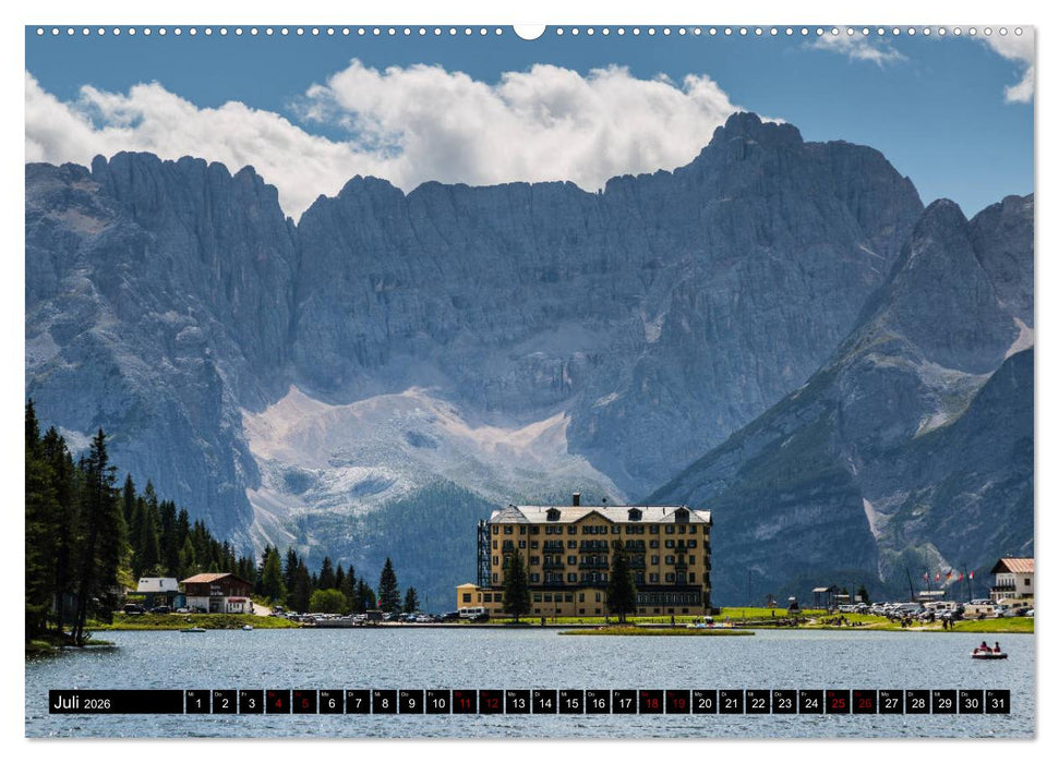 Bergseen in den Dolomiten (CALVENDO Premium Wandkalender 2026)