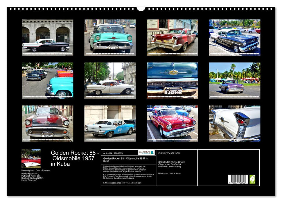 Golden Rocket 88 - Oldsmobile 1957 in Kuba (CALVENDO Wandkalender 2026)