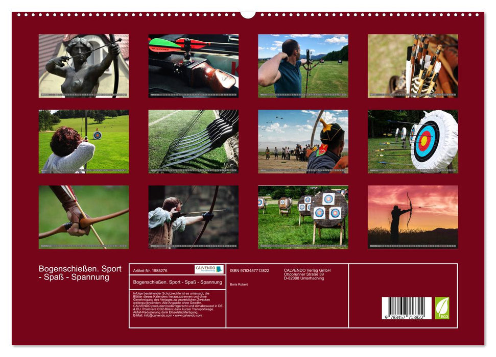 Bogenschießen. Sport - Spaß - Spannung (CALVENDO Premium Wandkalender 2026)