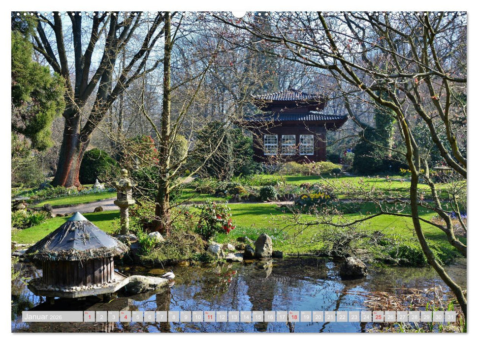 Fernöstlicher Zauber Japanischer Garten Leverkusen (CALVENDO Premium Wandkalender 2026)