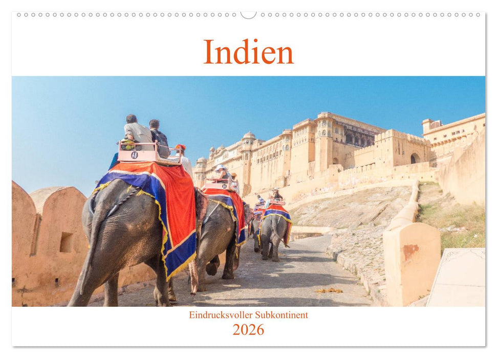 Indien - Eindrucksvoller Subkontinent (CALVENDO Wandkalender 2026)
