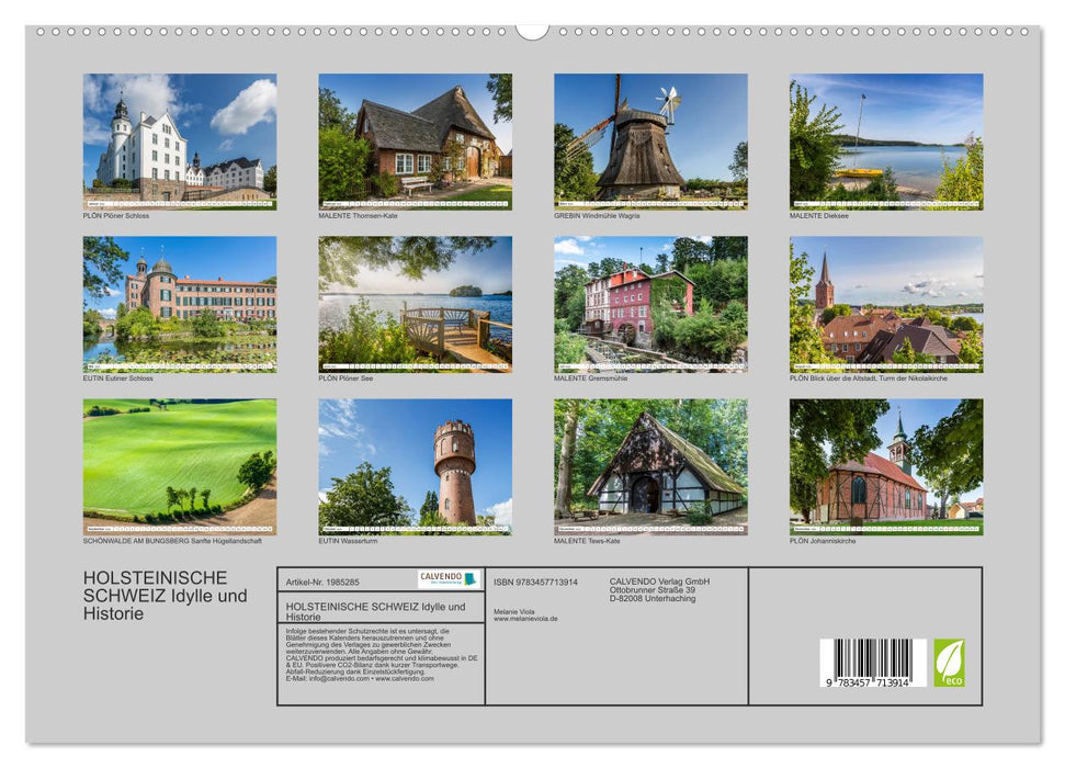 HOLSTEINISCHE SCHWEIZ Idylle und Historie (CALVENDO Premium Wandkalender 2026)