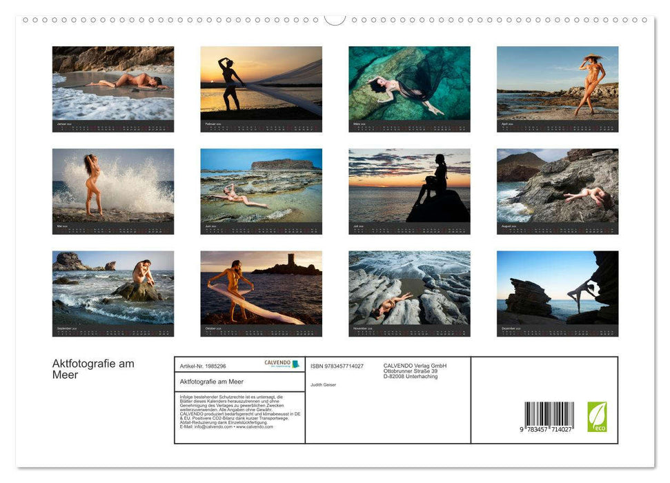 Aktfotografie am Meer (CALVENDO Premium Wandkalender 2026)