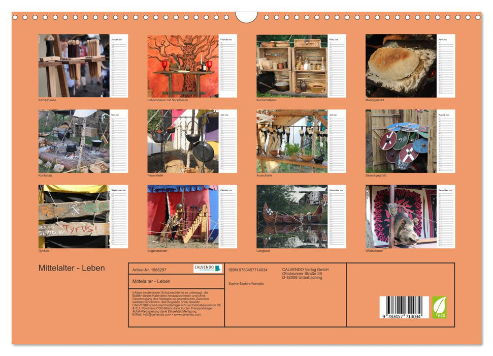Mittelalter - Leben (CALVENDO Wandkalender 2026)