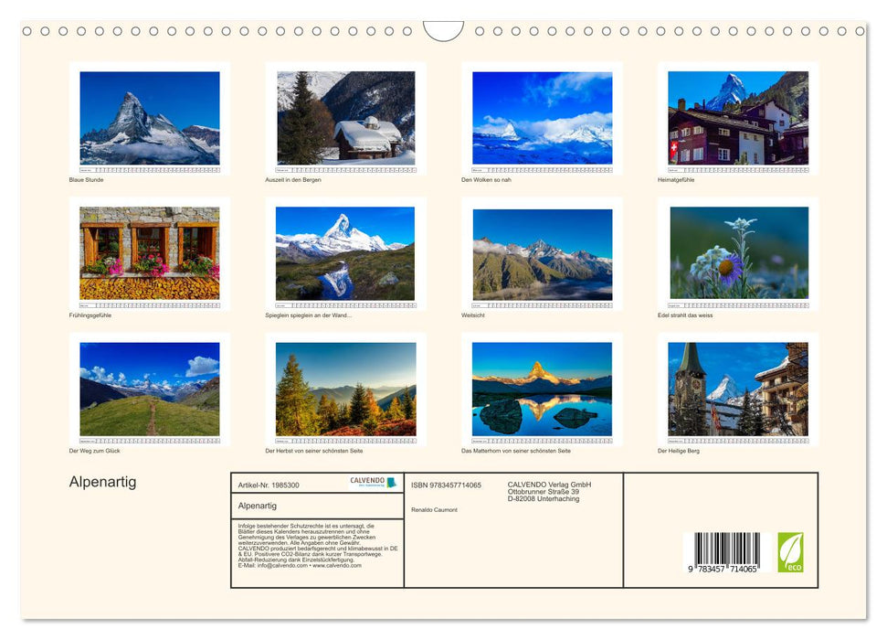Alpenartig (CALVENDO Wandkalender 2026)