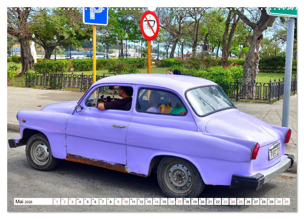 SKODA IN KUBA - Oldtimer der CSSR (CALVENDO Wandkalender 2026)