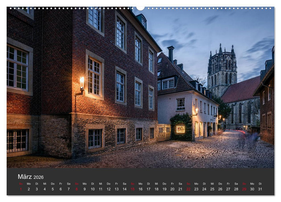 Münster mit Licht (CALVENDO Premium Wandkalender 2026)