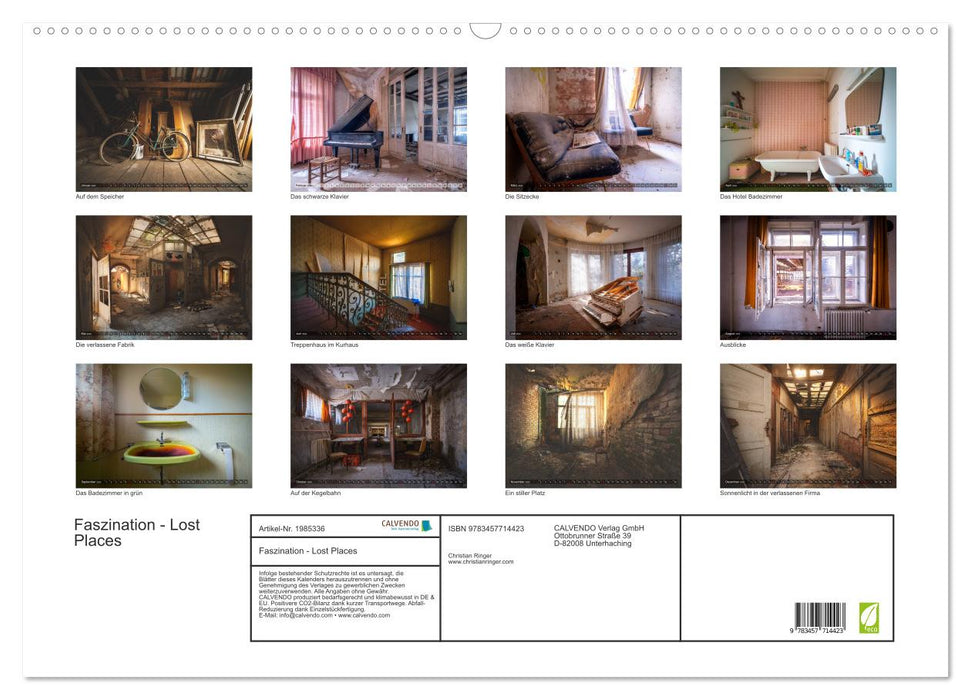 Faszination - Lost Places (CALVENDO Wandkalender 2026)