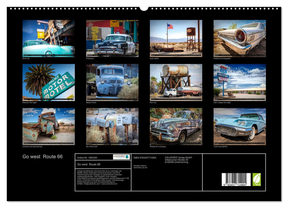 Go west Route 66 (CALVENDO Premium Wandkalender 2026)