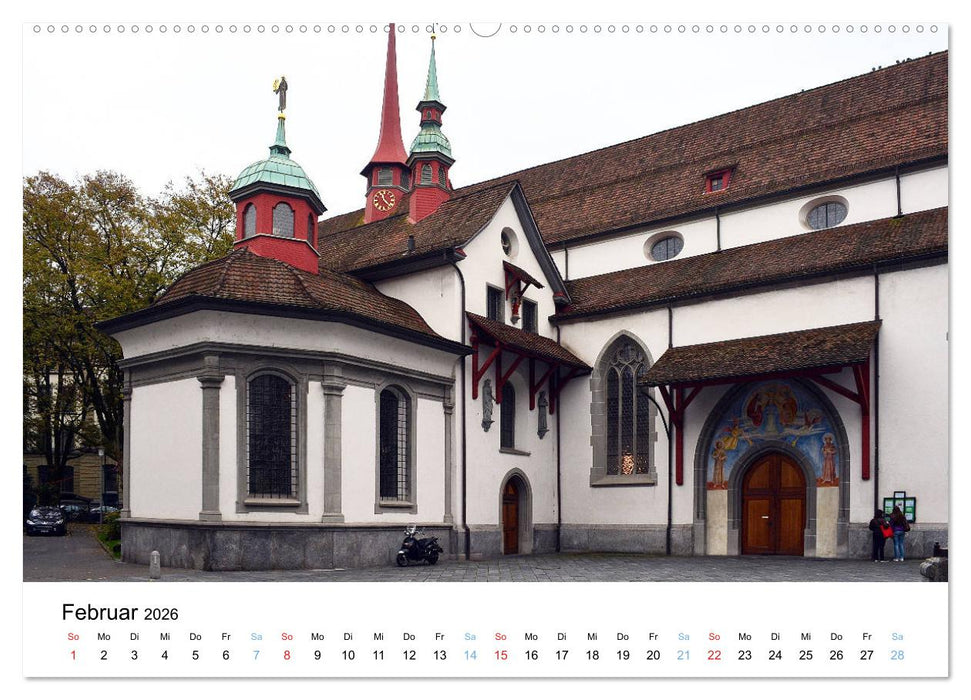 LUZERN Wo sich Reuss und Vierwaldstättersee begegnen (CALVENDO Wandkalender 2026)