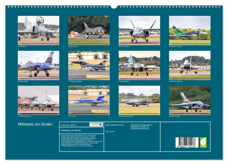 Militärjets am Boden (CALVENDO Premium Wandkalender 2026)
