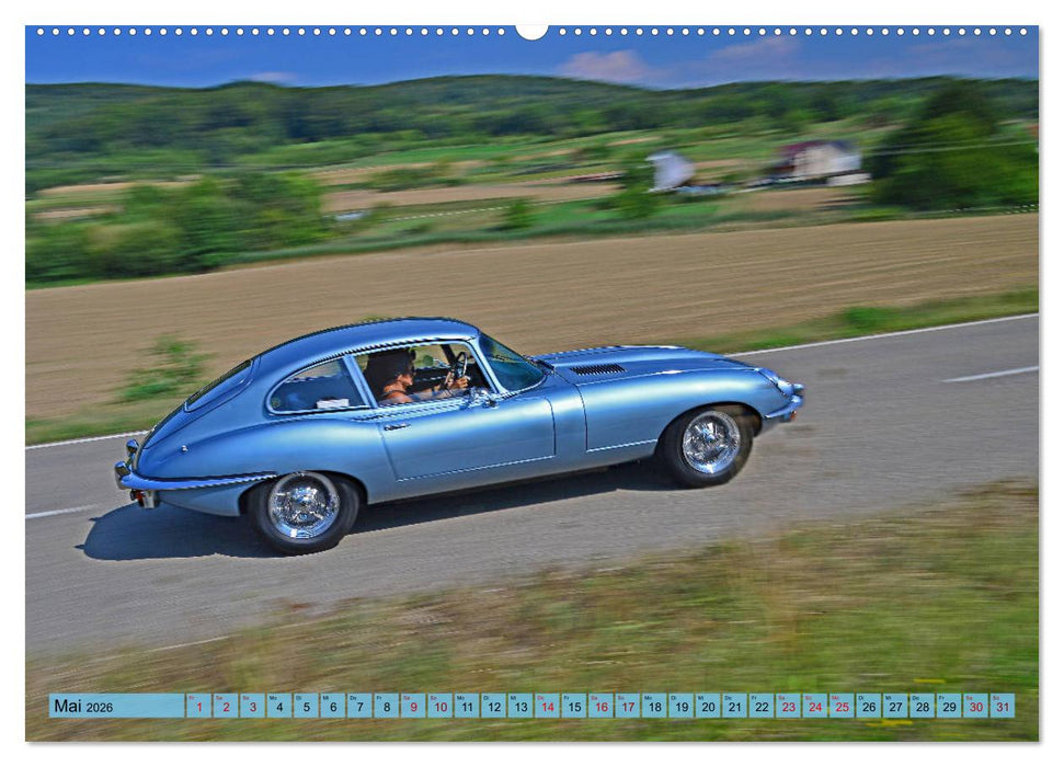 Jaguar E-Type - Die Raubkatze (CALVENDO Premium Wandkalender 2026)