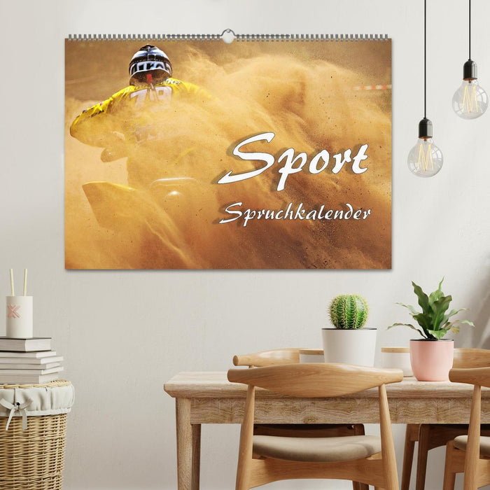 Sport Spruchkalender (CALVENDO Wandkalender 2026)