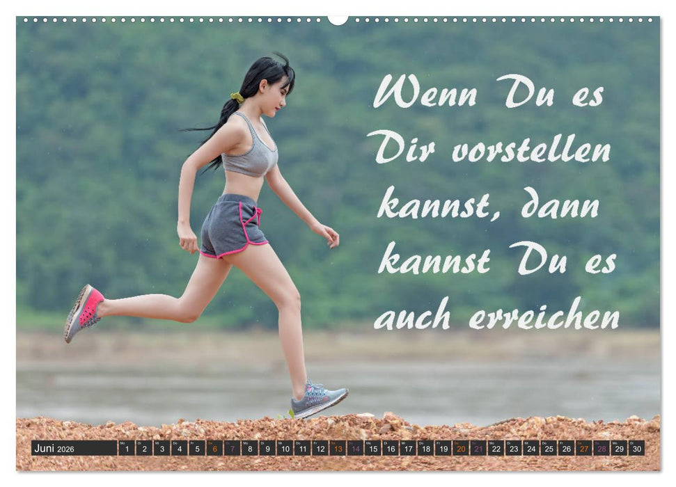 Sport Spruchkalender (CALVENDO Wandkalender 2026)