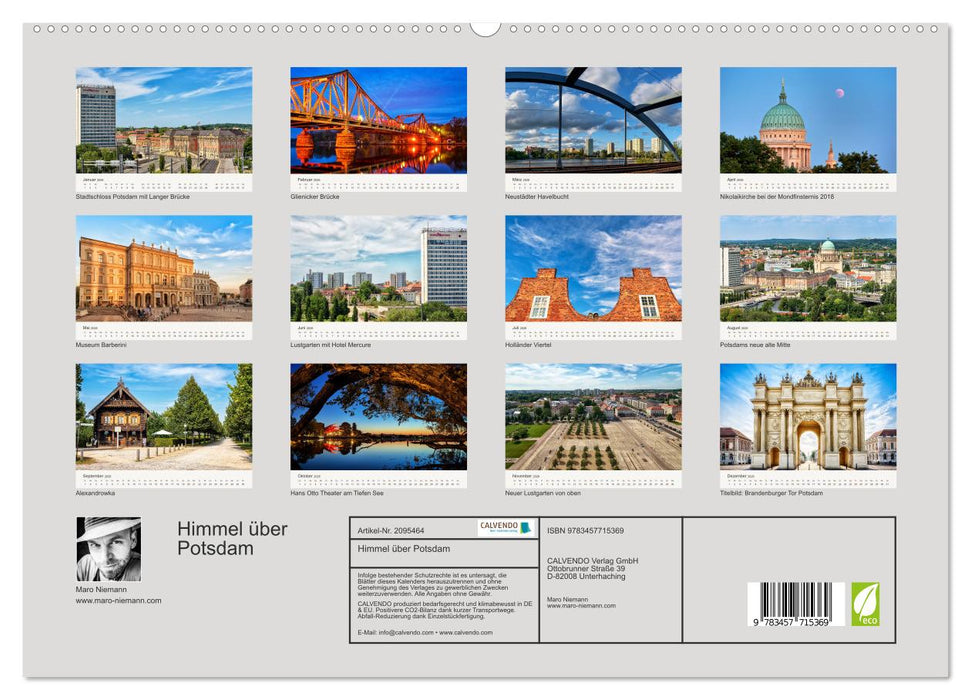 Himmel über Potsdam (CALVENDO Premium Wandkalender 2026)