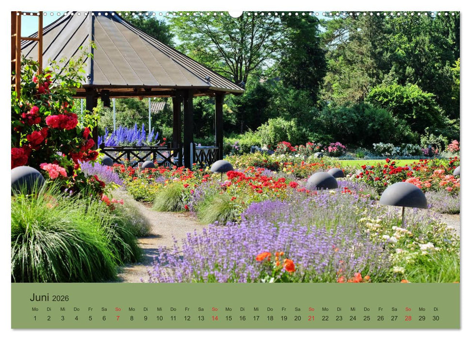 Stressfreie Zone! Parks und grüne Oasen in Augsburg (CALVENDO Premium Wandkalender 2026)