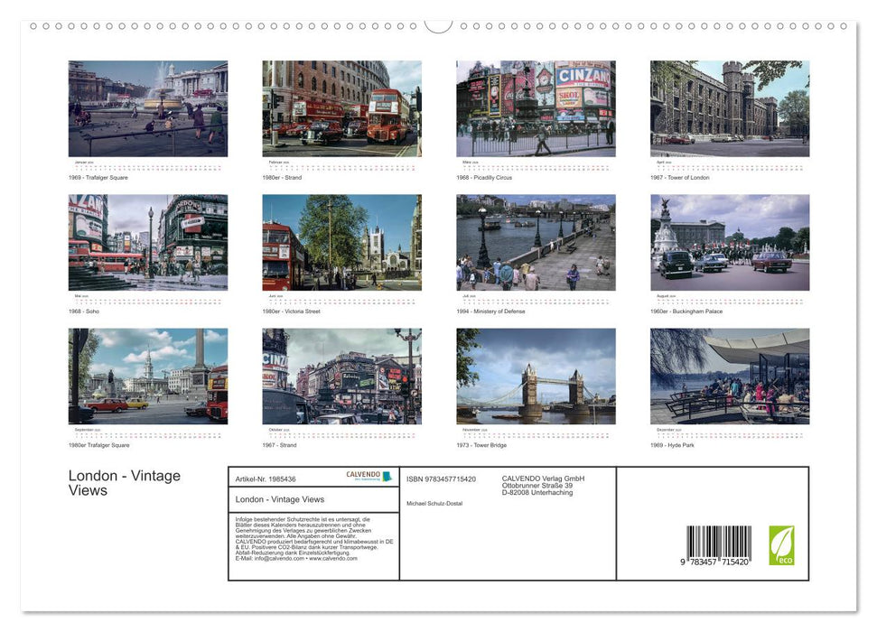 London - Vintage Views (CALVENDO Premium Wandkalender 2026)