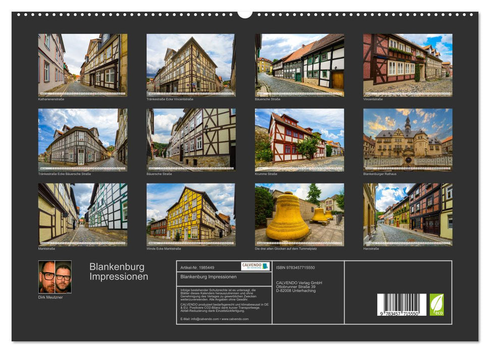 Blankenburg Impressionen (CALVENDO Premium Wandkalender 2026)