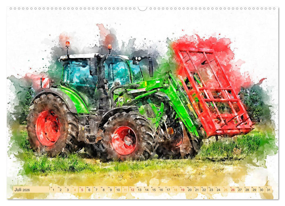 Traktoren - malerische Kraftpakete in der Landwirtschaft (CALVENDO Premium Wandkalender 2026)