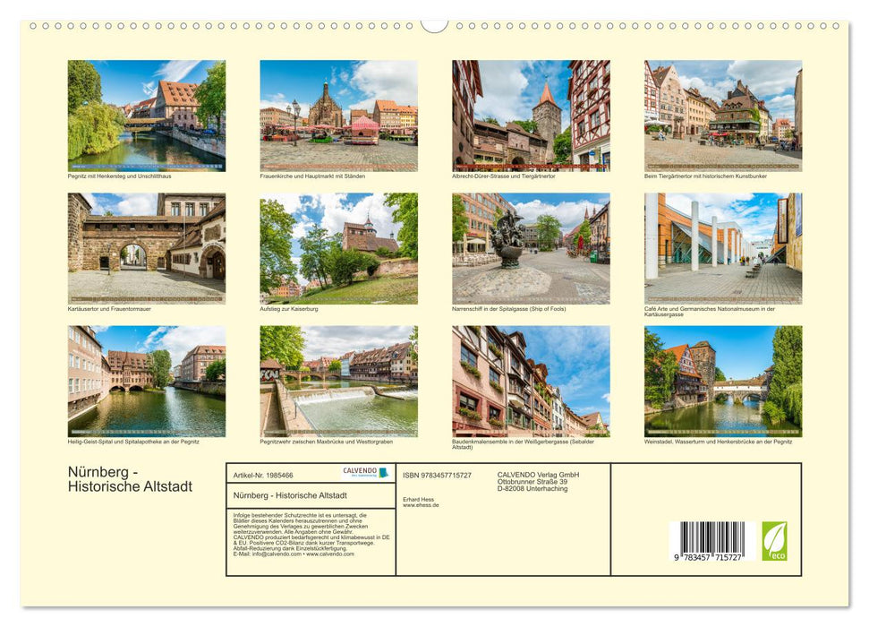 Nürnberg - Historische Altstadt (CALVENDO Premium Wandkalender 2026)