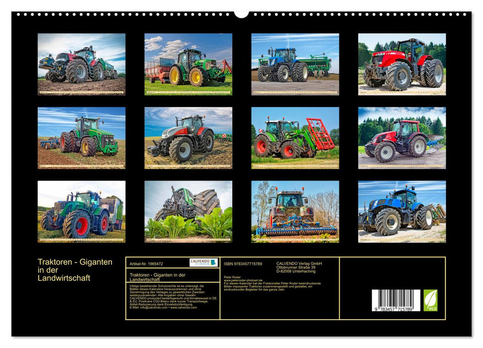 Traktoren - Giganten in der Landwirtschaft (CALVENDO Premium Wandkalender 2026)