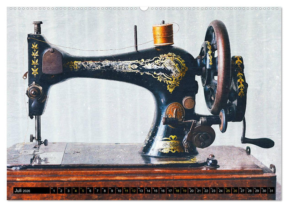 Omas Nähmaschinen (CALVENDO Premium Wandkalender 2026)