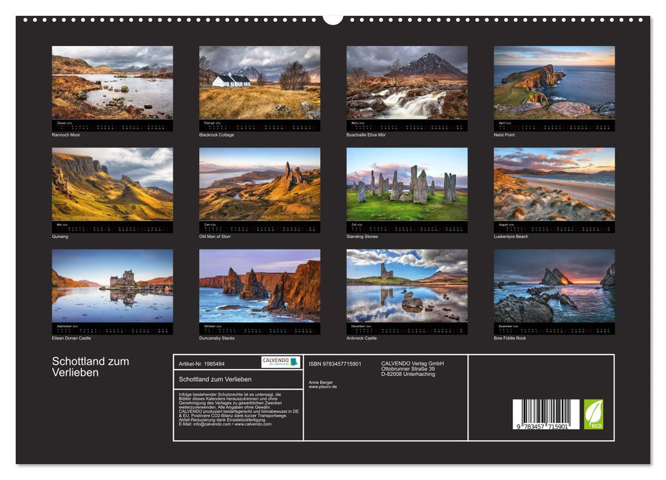 Schottland zum Verlieben (CALVENDO Premium Wandkalender 2026)