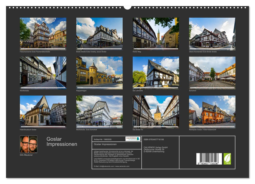 Goslar Impressionen (CALVENDO Premium Wandkalender 2026)