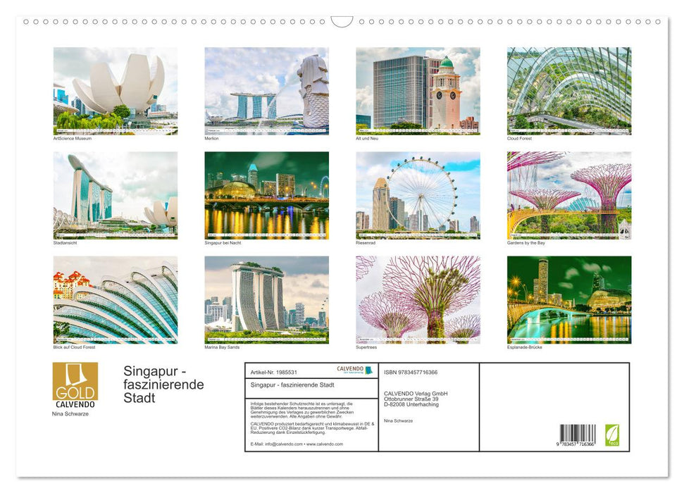 Singapur - faszinierende Stadt (CALVENDO Wandkalender 2026)