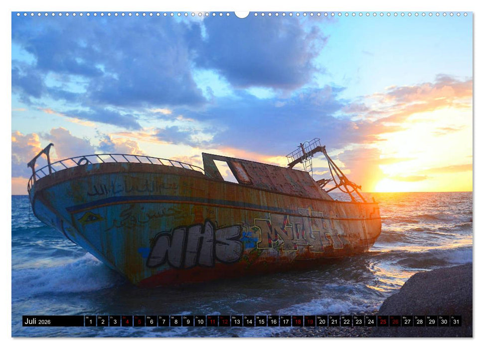 Schiffswracks - morbide Schönheiten (CALVENDO Premium Wandkalender 2026)