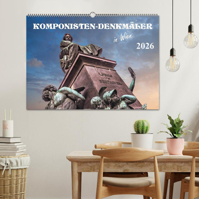 Komponisten-Denkmäler in Wien (CALVENDO Wandkalender 2026)