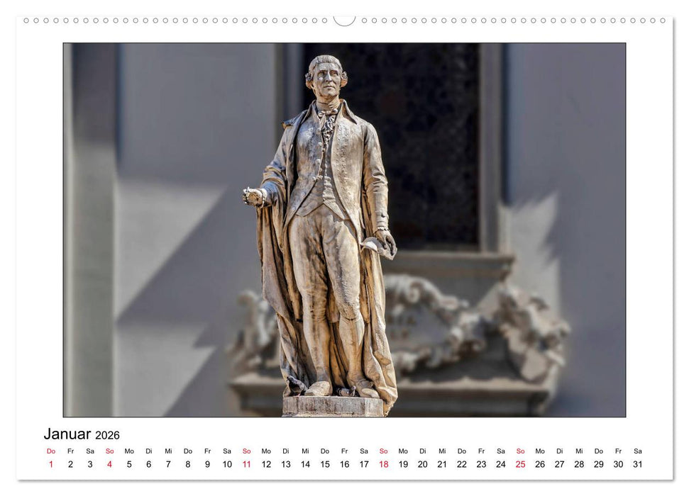 Komponisten-Denkmäler in Wien (CALVENDO Wandkalender 2026)