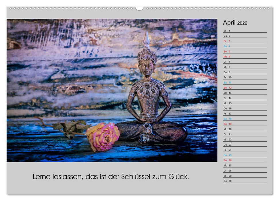 Lebenskraft Buddha (CALVENDO Premium Wandkalender 2026)