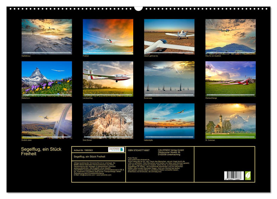 Segelflug, ein Stück Freiheit (CALVENDO Wandkalender 2026)