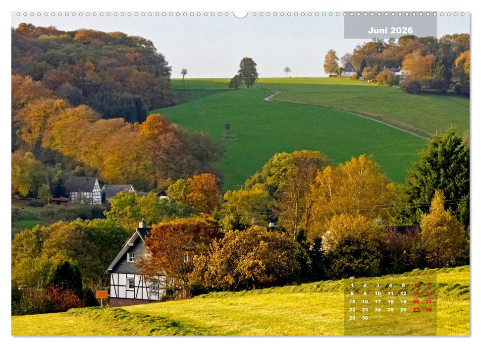 Bilderbogen Bergisches Land (CALVENDO Premium Wandkalender 2026)