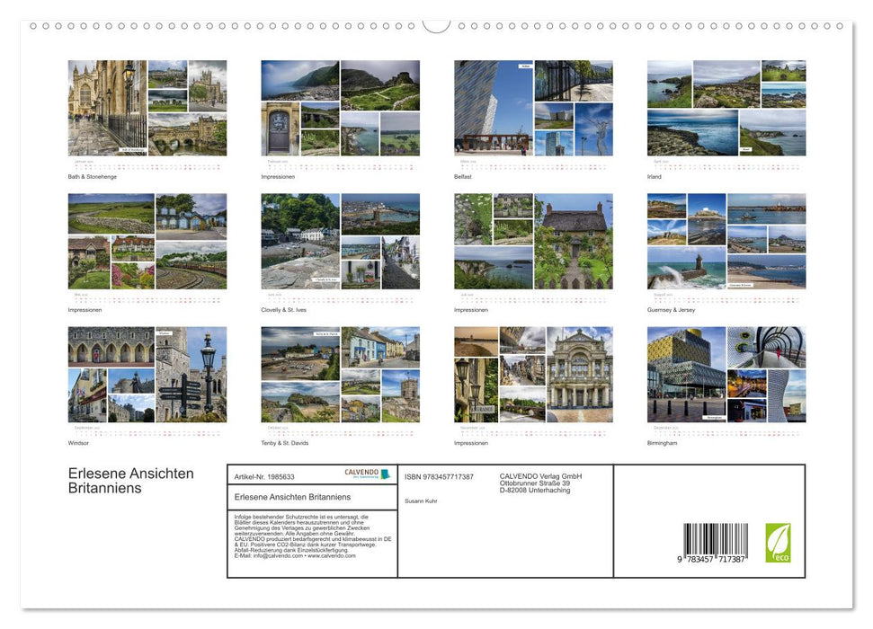 Erlesene Ansichten Britanniens (CALVENDO Premium Wandkalender 2026)