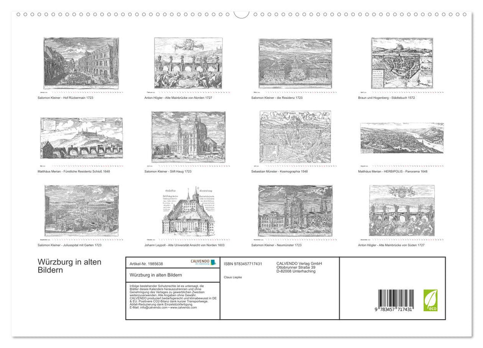 Würzburg in alten Bildern (CALVENDO Premium Wandkalender 2026)