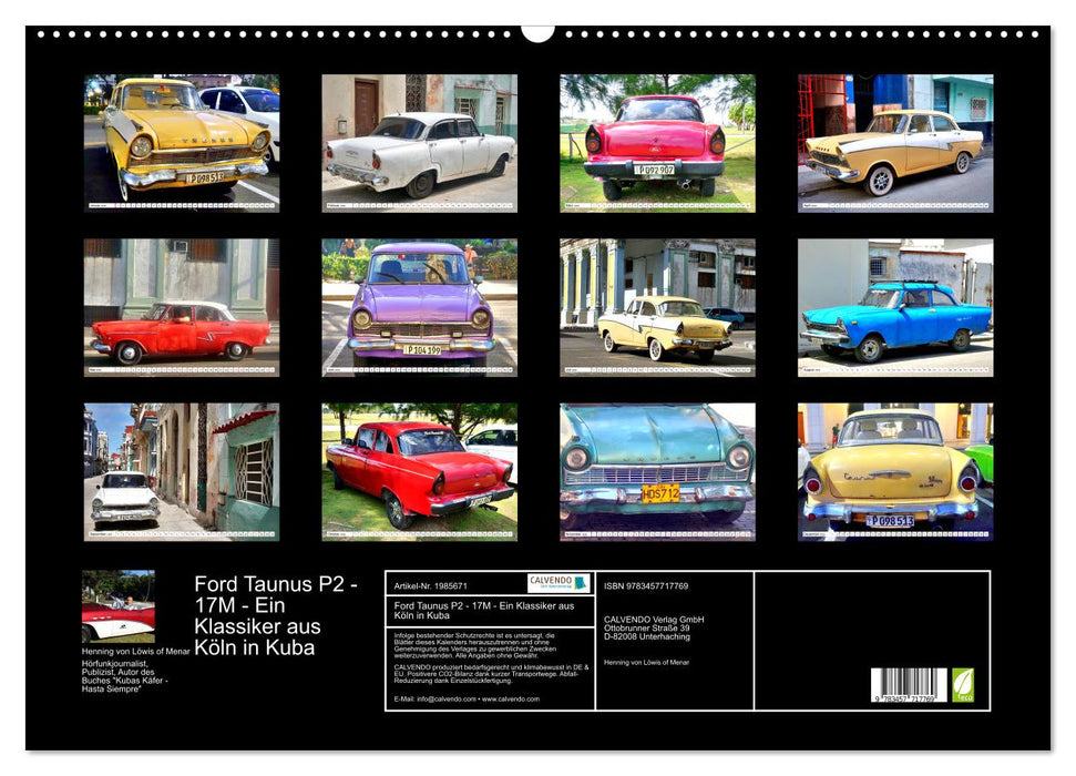 Ford Taunus P2 - 17M - Ein Klassiker aus Köln in Kuba (CALVENDO Wandkalender 2026)