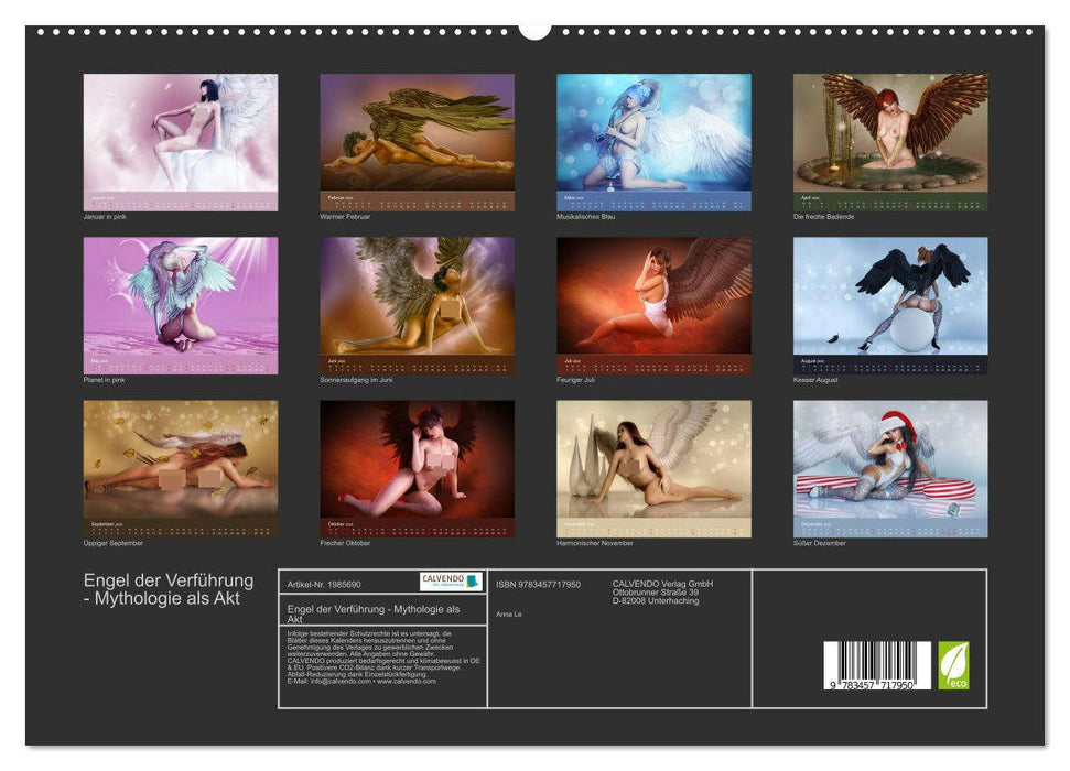 Engel der Verführung - Mythologie als Akt (CALVENDO Premium Wandkalender 2026)