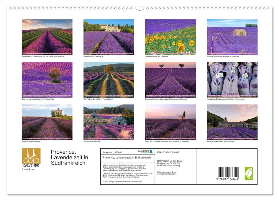 Provence, Lavendelzeit in Südfrankreich (CALVENDO Premium Wandkalender 2026)