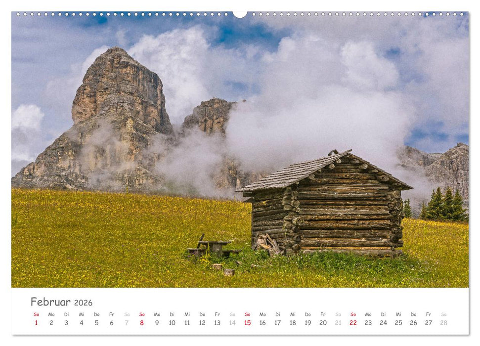 Südtirol - Land der Berge und Seen (CALVENDO Premium Wandkalender 2026)