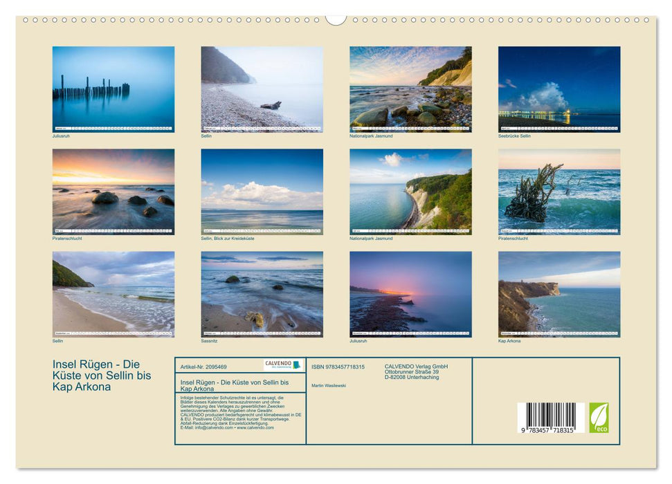 Insel Rügen - Die Küste von Sellin bis Kap Arkona (CALVENDO Premium Wandkalender 2026)