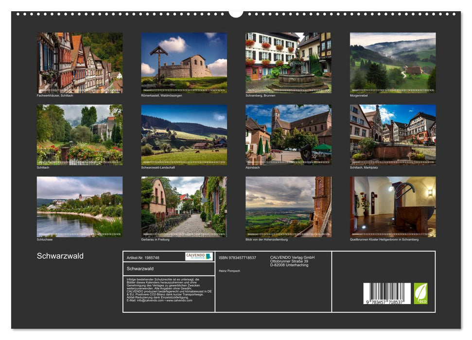 Schwarzwald (CALVENDO Premium Wandkalender 2026)