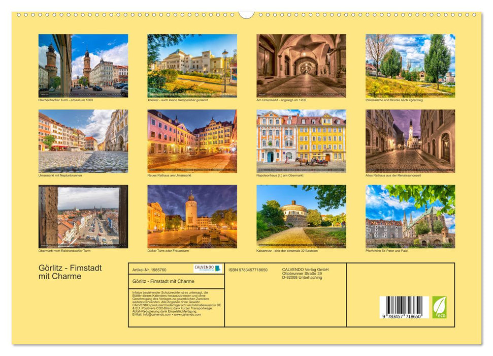 Görlitz - Fimstadt mit Charme (CALVENDO Premium Wandkalender 2026)