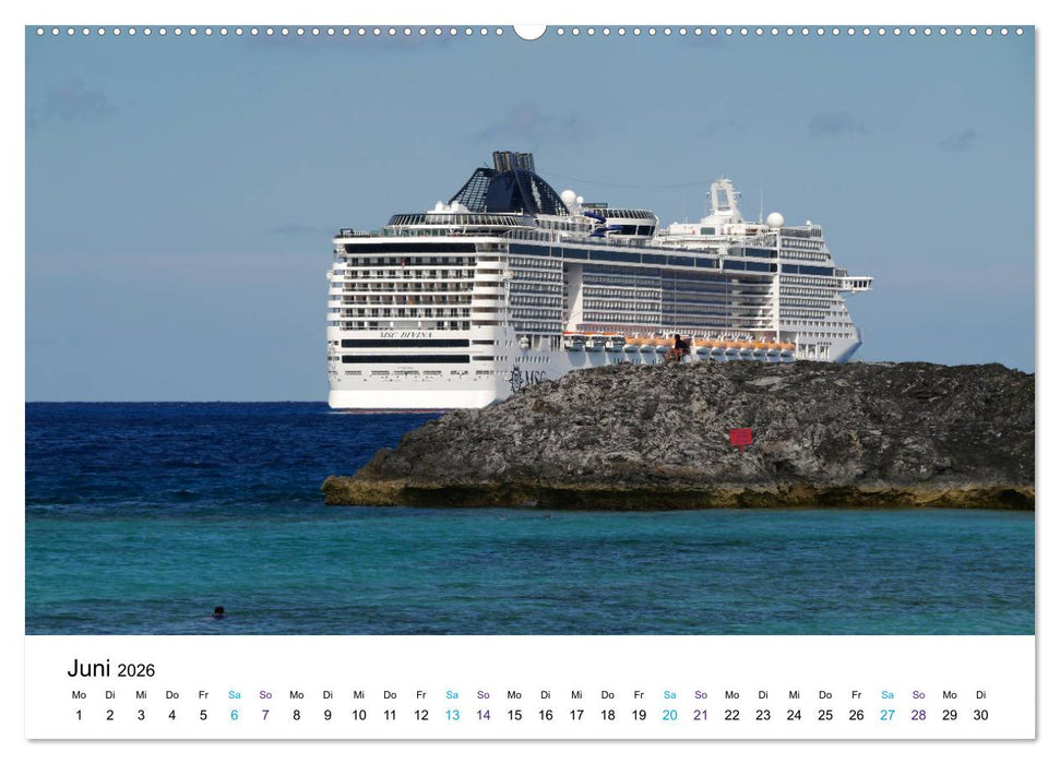 Riesen der Meere - Kreuzfahrtschiffe (CALVENDO Premium Wandkalender 2026)